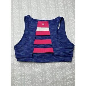 90Degree Strappy Sports Bra Size L Athleisure Performance Racerback Fitness Gym